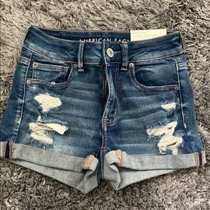 american eagle shorts-hi-rise shortie size 2